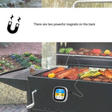 Kitchen Food Digital Display Touch Field Barbecue Thermometer, Black with Silver Frame, Gray with White Box