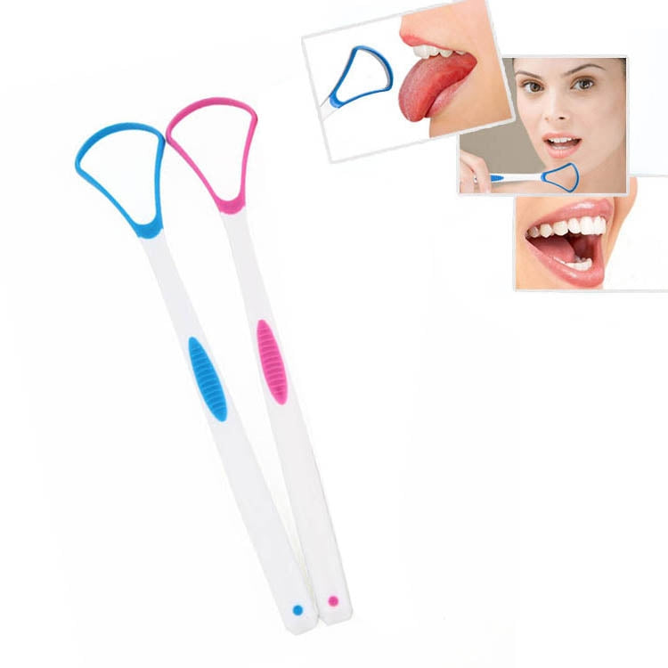 2 PCS Tongue Coating Cleaning Scraper To Remove Bad Breath Tongue Brush Random Color Delivery Default Title