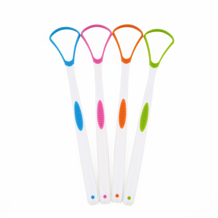2 PCS Tongue Coating Cleaning Scraper To Remove Bad Breath Tongue Brush Random Color Delivery