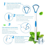 2 PCS Tongue Coating Cleaning Scraper To Remove Bad Breath Tongue Brush Random Color Delivery