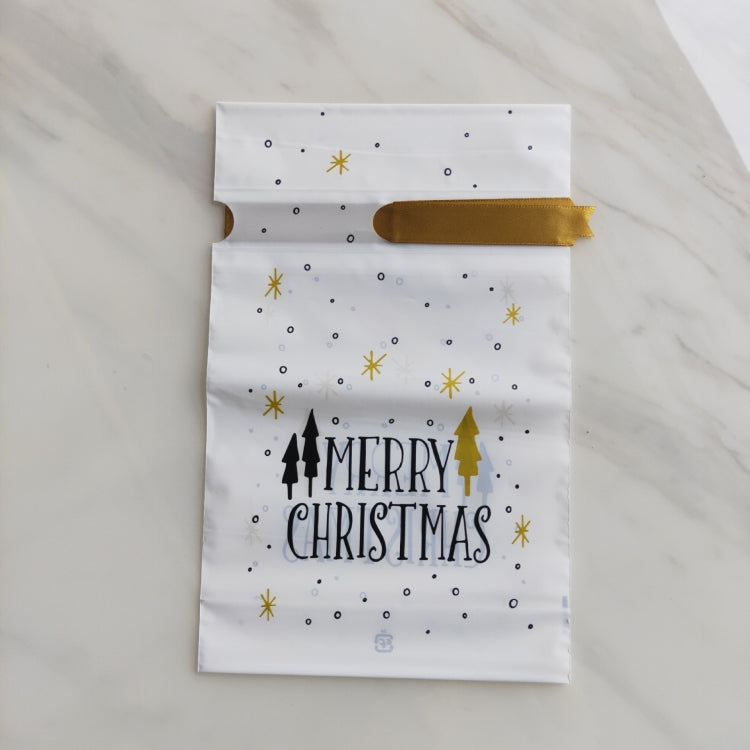 50pcs / Pack Christmas Gift Bag Candy Biscuit Drawstring Bundle Christmas Cookie Bag, Drawstring Bundle Cookie Bag