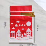 50pcs / Pack Christmas Gift Bag Candy Biscuit Drawstring Bundle Christmas Cookie Bag, Drawstring Bundle Cookie Bag