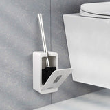 MENGNI Suction Wall Long Handle Toilet Brush Storage Box Bathroom Cleaning Kit