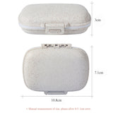 3 PCS 8-Grid Double-layer Portable Mini Straw Pill Storage Box