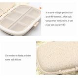 3 PCS 8-Grid Double-layer Portable Mini Straw Pill Storage Box