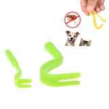 2 PCS Pet Catcher Flea Clipper Animal Deworming Pull Hard Tick Extractor Cats and Dogs Lice Scavenging Flea Hook, 2 PCS Green, 2 PCS Yellow, 2 PCS Blue 2 PCS Green Green
