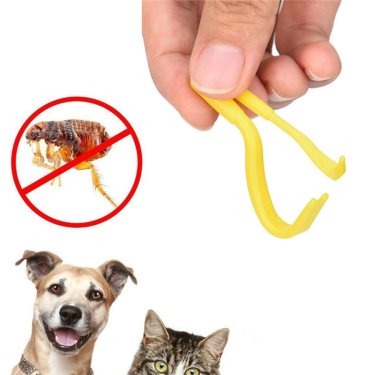 2 PCS Pet Catcher Flea Clipper Animal Deworming Pull Hard Tick Extractor Cats and Dogs Lice Scavenging Flea Hook, 2 PCS Green, 2 PCS Yellow, 2 PCS Blue