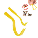 2 PCS Pet Catcher Flea Clipper Animal Deworming Pull Hard Tick Extractor Cats and Dogs Lice Scavenging Flea Hook, 2 PCS Green, 2 PCS Yellow, 2 PCS Blue 2 PCS Yellow Yellow