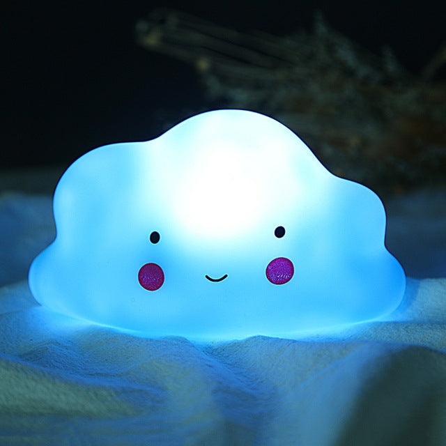 Cartoon Flaky Clouds Colorful Small Night-light Bedside Lamp, Pink, Yellow, Blue