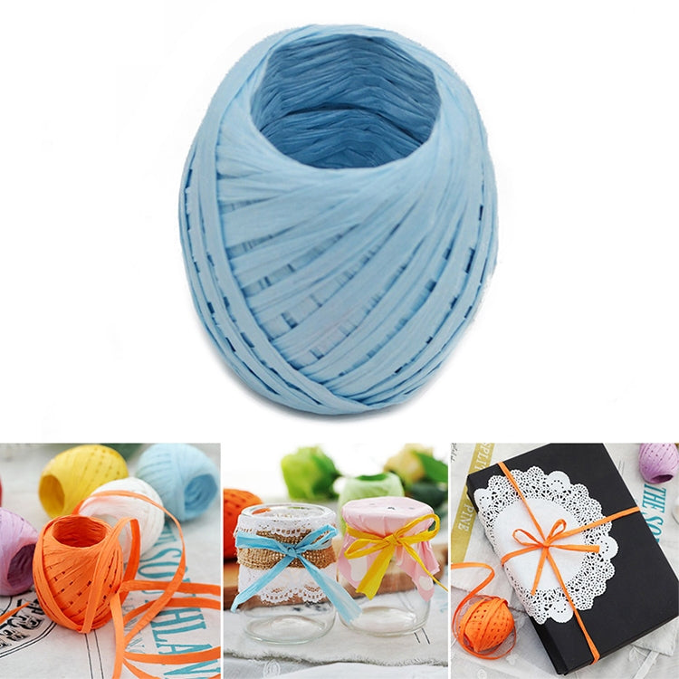 20M Paper Rope Raffia Ribbon Natural Lace Rope Gift Box Wrapping DIY Decoration Dark Blue