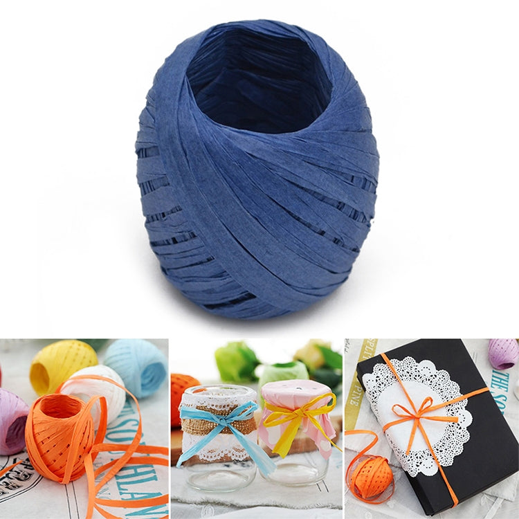 20M Paper Rope Raffia Ribbon Natural Lace Rope Gift Box Wrapping DIY Decoration Royal Blue