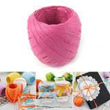 20M Paper Rope Raffia Ribbon Natural Lace Rope Gift Box Wrapping DIY Decoration Pink