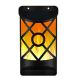 Solar Flame Courtyard Flood Light Wall Lamp Outdoor Lawn Landscape Street Light Induction Lamp, 66 LEDs