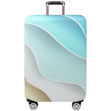 Travel Abrasion-resistant Elastic Luggage Protective Cover Suitcase Dust Covers, 18-21 inch, 22-24 inch, 25-28 inch, 29-32 inch 22-24 inch Gradient Ripple