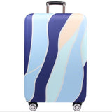 Travel Abrasion-resistant Elastic Luggage Protective Cover Suitcase Dust Covers, 18-21 inch, 22-24 inch, 25-28 inch, 29-32 inch 25-28 inch Blue Ripple