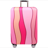 Travel Abrasion-resistant Elastic Luggage Protective Cover Suitcase Dust Covers, 18-21 inch, 22-24 inch, 25-28 inch, 29-32 inch 25-28 inch Pink Ripple