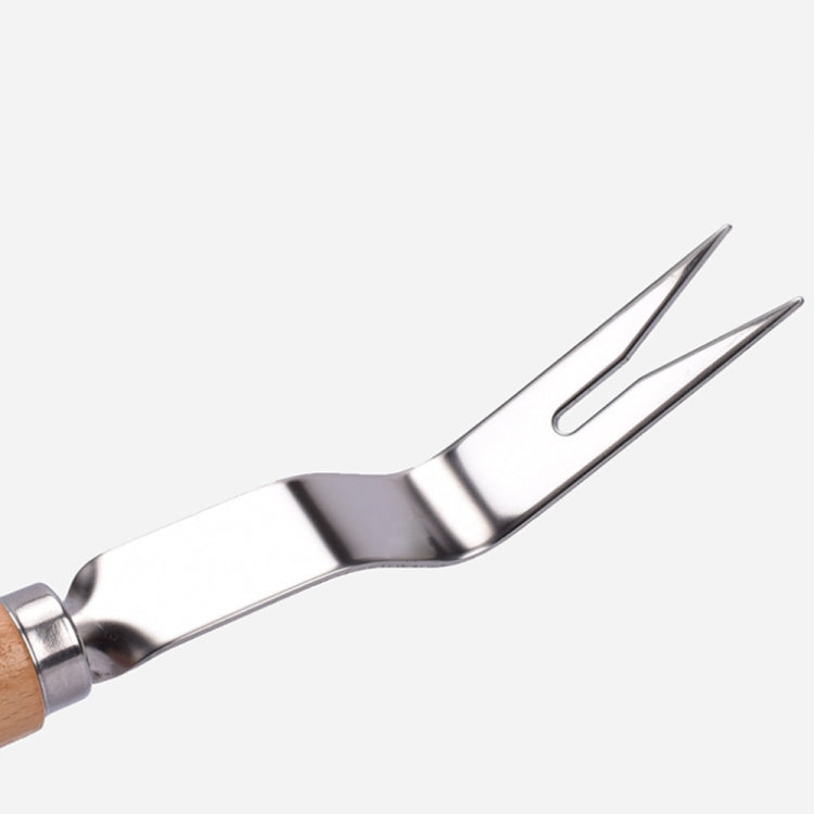 Thick Stainless Steel Weeder Wooden Handle Root Picking Tool, Wooden Handle Root Picking Tool
