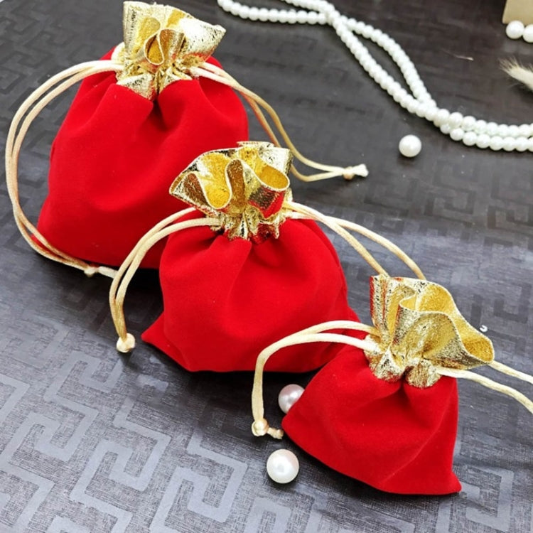 Velvet Bag Jewelry Storage Bag Christmas New Year Holiday Blessing Bag, 7x9cm, 10x12cm, 12x15cm