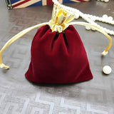 Velvet Bag Jewelry Storage Bag Christmas New Year Holiday Blessing Bag, 7x9cm, 10x12cm, 12x15cm