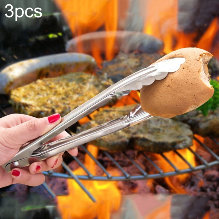 3 PCS 9 inch Stainless Steel Food Clip Bread Barbecue Clip Baking Tools, Bread Barbecue Clip Bread Barbecue Clip