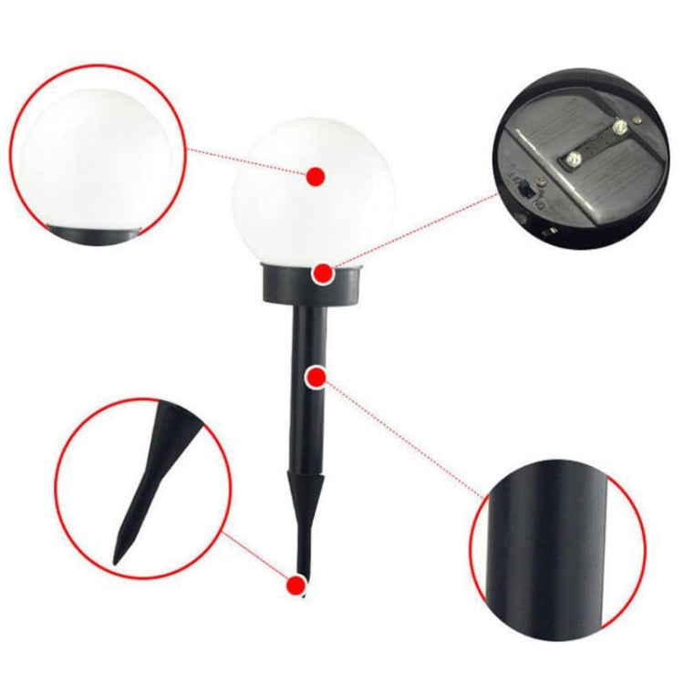 2 PCS Waterproof Outdoor Bulb Solar Ground Light Lawn Landscape Decoration