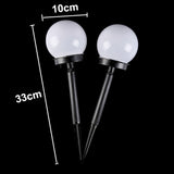 2 PCS Waterproof Outdoor Bulb Solar Ground Light Lawn Landscape Decoration