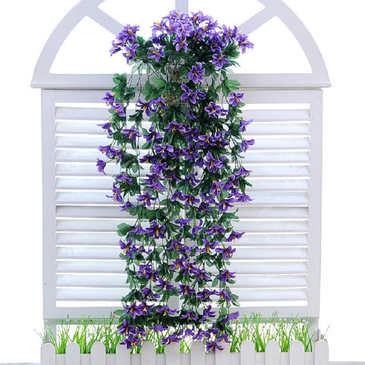 Artificial Flower Wall Hanging Lily Flower Vine Basket Flower Party Decorations