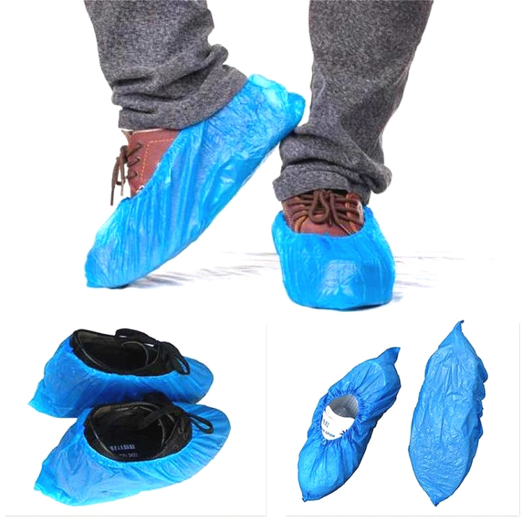 100 PCS Rainy Day Disposable Plastic CPE Thick Outdoor Shoe Cover, 3g, 1.5g