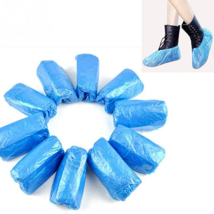 100 PCS Rainy Day Disposable Plastic CPE Thick Outdoor Shoe Cover, 3g, 1.5g
