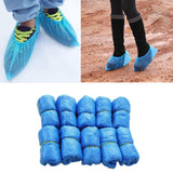 100 PCS Rainy Day Disposable Plastic CPE Thick Outdoor Shoe Cover, 3g, 1.5g