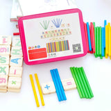 Montessori Early Learning Math Tools Digital Stick Children Kindergarten Teaching Aids