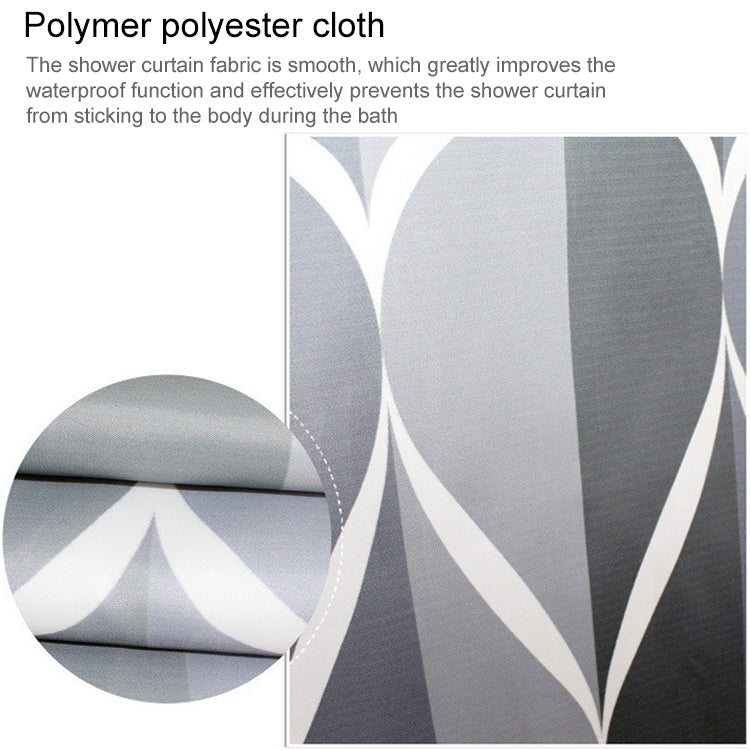 Shower Curtain Waterproof Bathroom Geometric Light Grey Bath Curtains, 80x200cm, 100x200cm, 120x180cm, 200x180cm