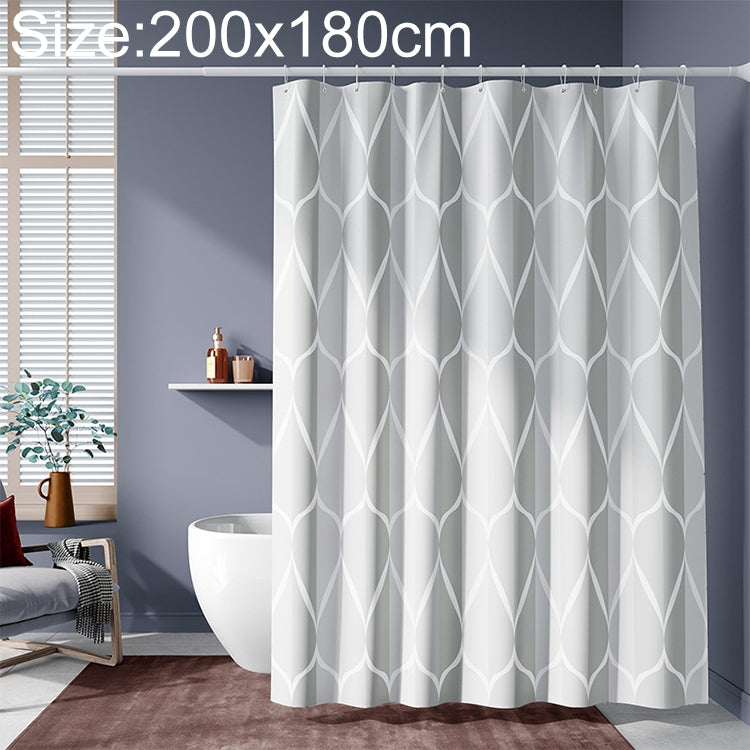 Shower Curtain Waterproof Bathroom Geometric Light Grey Bath Curtains, 80x200cm, 100x200cm, 120x180cm, 200x180cm