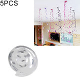 5 PCS 70cm PVC Spiral Ornaments Christmas Kindergarten Classroom Birthday Party Scene Layout Hanging Sequin Ornaments
