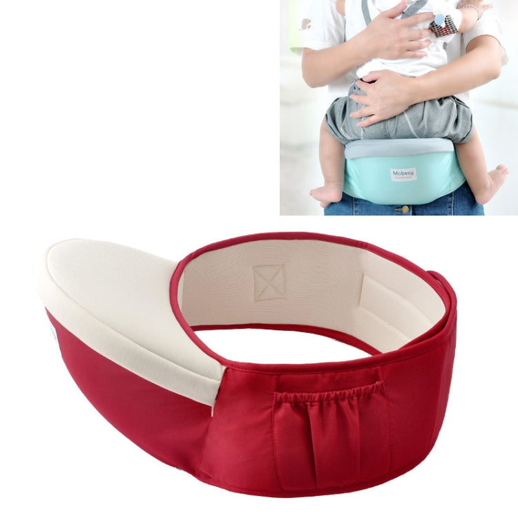 Waist belt Baby Carrier Waist Stool Walkers Baby Sling Hold Waist Belt Backpack Wine Red