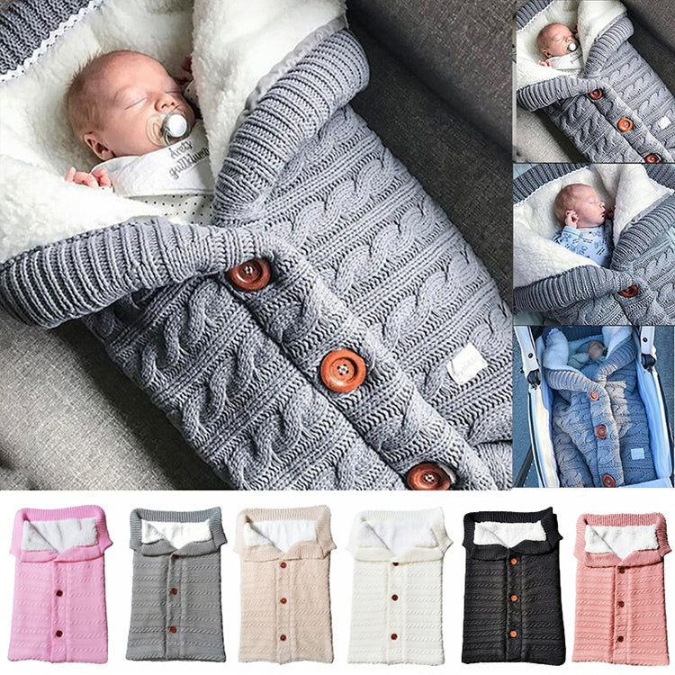 Warm Soft Cotton Knitting Envelope Newborn Baby Sleeping Bag