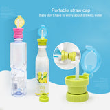 Children Portable Bottled Drinks Anti-overflow Anti-squash Replacement Straw Cap, Green, Red, Blue