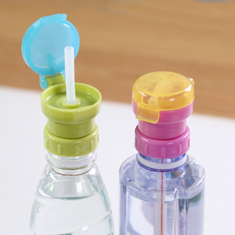 Children Portable Bottled Drinks Anti-overflow Anti-squash Replacement Straw Cap, Green, Red, Blue