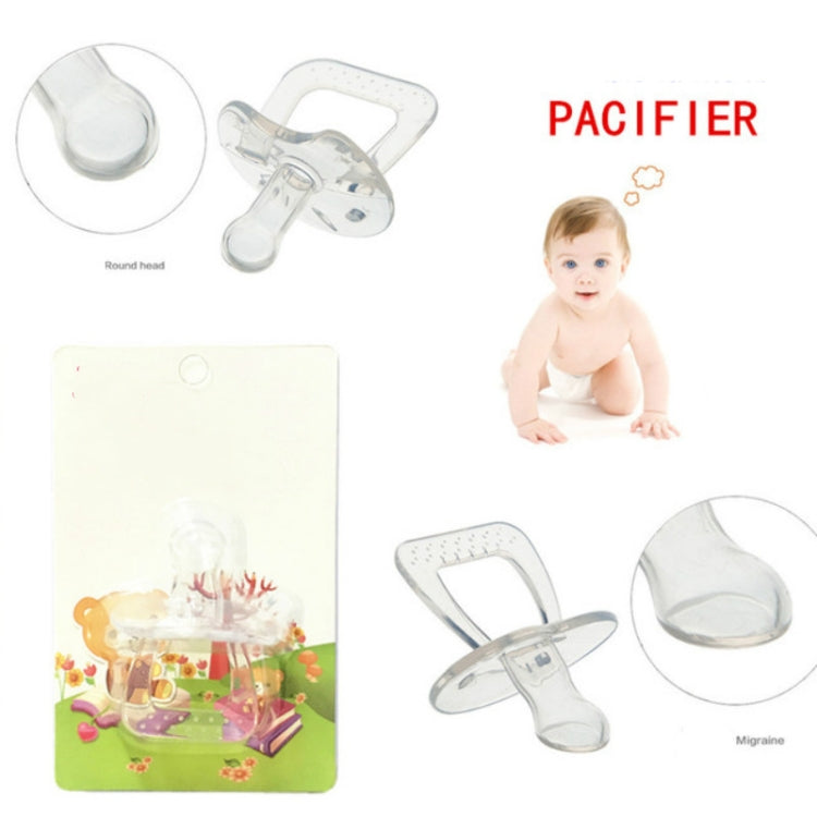 Baby Products Full Silicone Round Head Thumb Transparent Pacifier, Thumb, Round Head