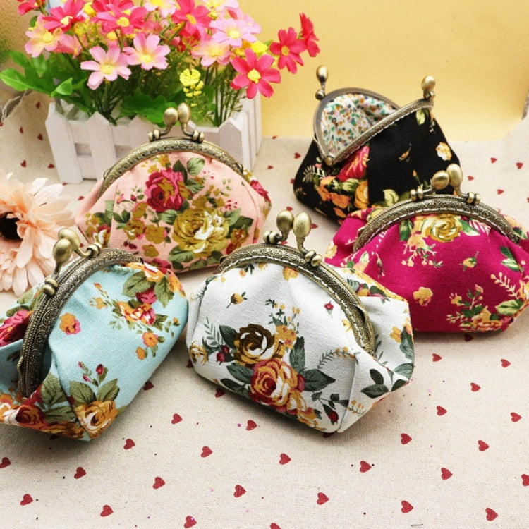 Retro Vintage Flower Small Lady Wallet Hasp Purse Clutch Bag