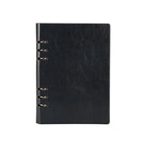 Business Notepad Loose Leaf Replaceable Inner Notebook Thickened Diary Book, A5 Black, A5 Red