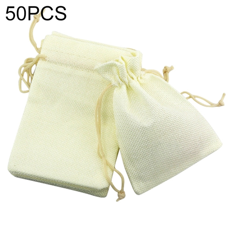 50 PCS Multi size Linen Jute Drawstring Gift Bags Sacks Wedding Birthday Party Favors Drawstring Gift Bags, 7x9cm, 9x12cm, 10x14cm