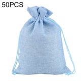 50 PCS Multi size Linen Jute Drawstring Gift Bags Sacks Wedding Birthday Party Favors Drawstring Gift Bags, 7x9cm, 9x12cm, 10x14cm