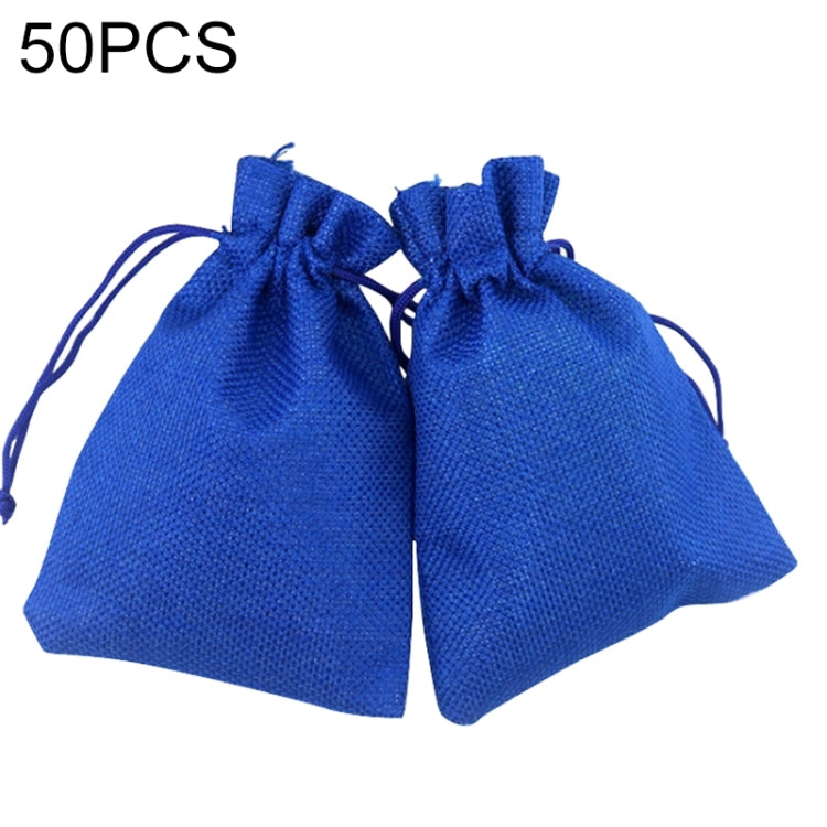 50 PCS Multi size Linen Jute Drawstring Gift Bags Sacks Wedding Birthday Party Favors Drawstring Gift Bags, 7x9cm, 9x12cm, 10x14cm