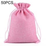 50 PCS Multi size Linen Jute Drawstring Gift Bags Sacks Wedding Birthday Party Favors Drawstring Gift Bags, 7x9cm, 9x12cm, 10x14cm