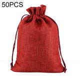50 PCS Multi size Linen Jute Drawstring Gift Bags Sacks Wedding Birthday Party Favors Drawstring Gift Bags, 7x9cm, 9x12cm, 10x14cm