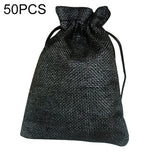 50 PCS Multi size Linen Jute Drawstring Gift Bags Sacks Wedding Birthday Party Favors Drawstring Gift Bags, 7x9cm, 9x12cm, 10x14cm