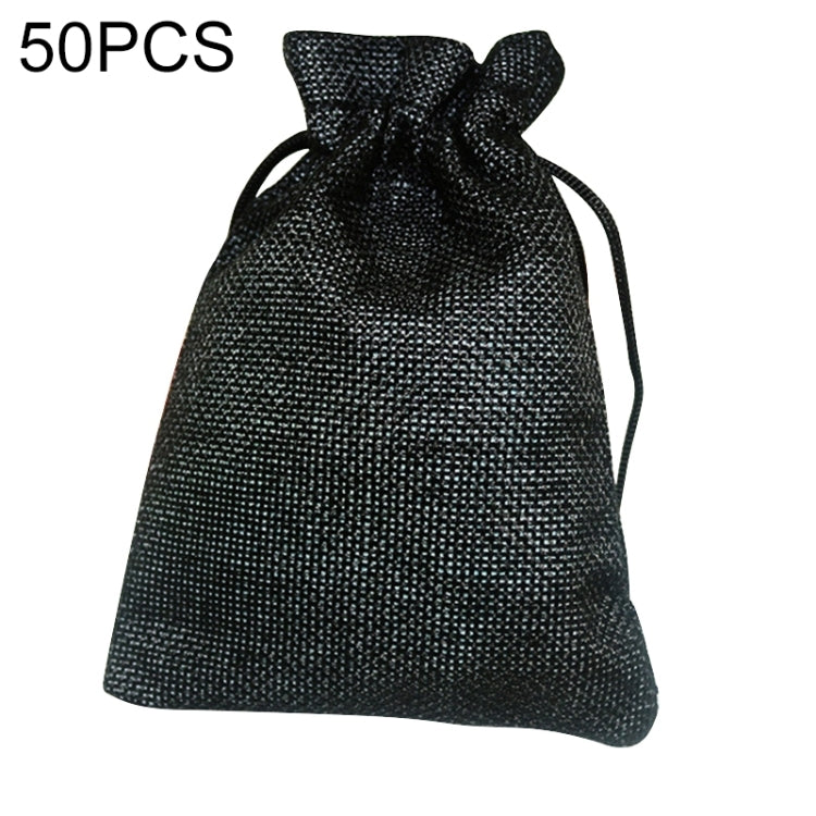 50 PCS Multi size Linen Jute Drawstring Gift Bags Sacks Wedding Birthday Party Favors Drawstring Gift Bags, 13x18cm, 15x20cm, 17x23cm