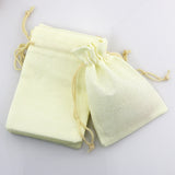 50 PCS Multi size Linen Jute Drawstring Gift Bags Sacks Wedding Birthday Party Favors Drawstring Gift Bags, 13x18cm, 15x20cm, 17x23cm