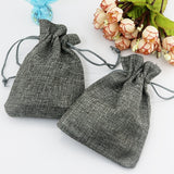 50 PCS Multi size Linen Jute Drawstring Gift Bags Sacks Wedding Birthday Party Favors Drawstring Gift Bags, 13x18cm, 15x20cm, 17x23cm